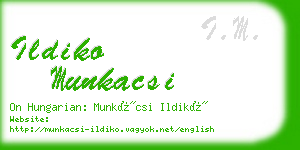 ildiko munkacsi business card